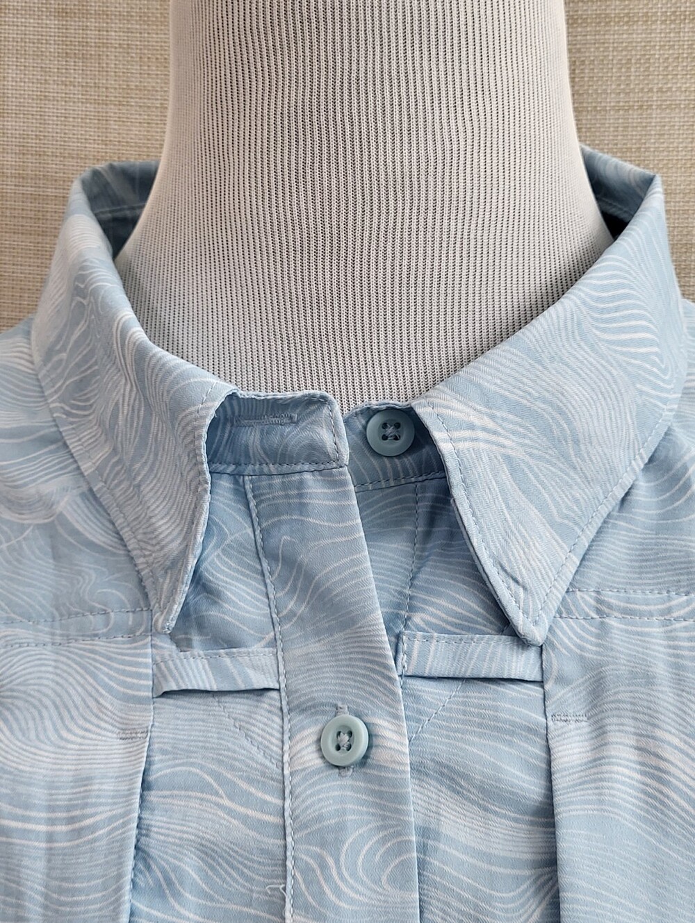 World Wide Sportsman Women's Blue Button Up Fishing Shirt Long Sleeve Size 1X - Picture 5 of 12